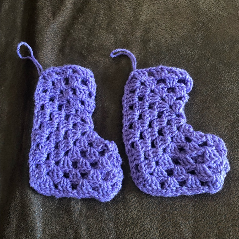 Purple Crochet Christmas Stockings!!! - Picture 1 of 3
